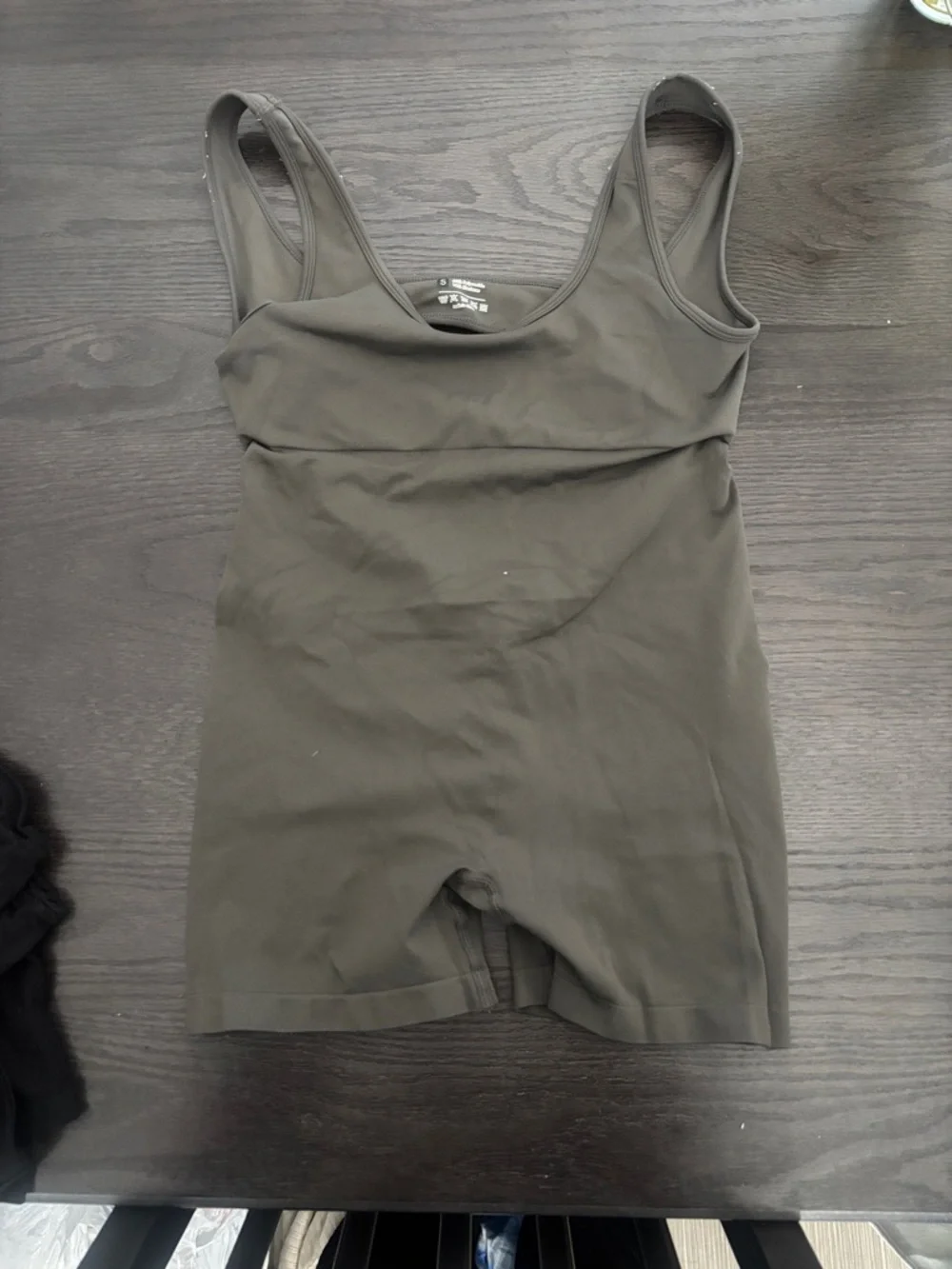 Seamless Olive Green Shaping Bodysuit - Picture 1 of 3